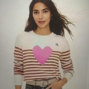 LOFT Heart stripe sweater size M